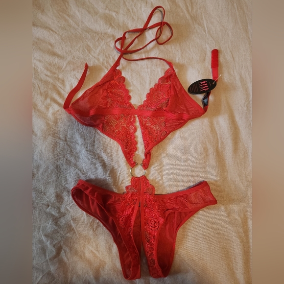 Avidlove Deep V Lingerie Lace Teddy One Piece Babydoll Mini Bodysuit - Picture 5 of 13